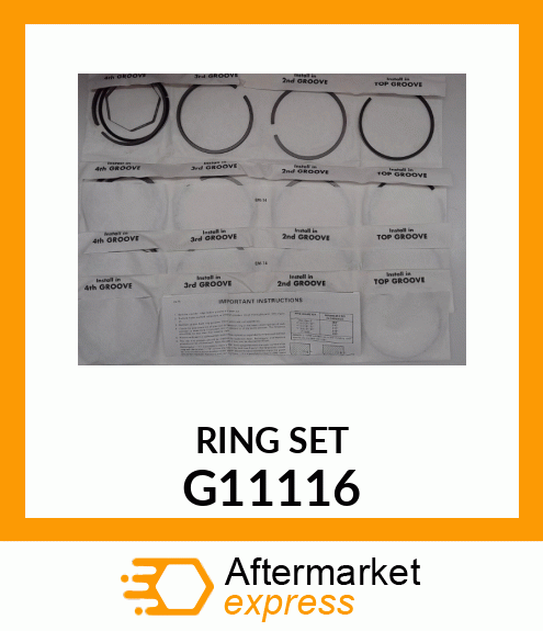 Piston Ring Set CNH G11116