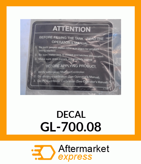 DECAL GL-700.08