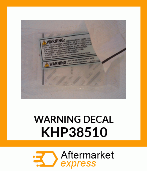 WARNING_DECAL KHP38510