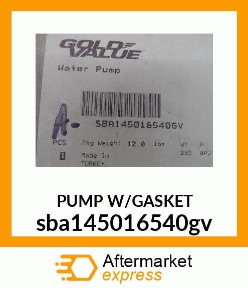 PUMP_W/GASKET sba145016540gv