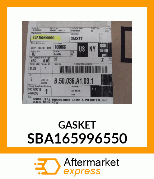 GASKETFS SBA165996550