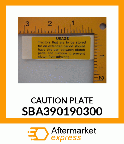 CAUTIONPLATE SBA390190300