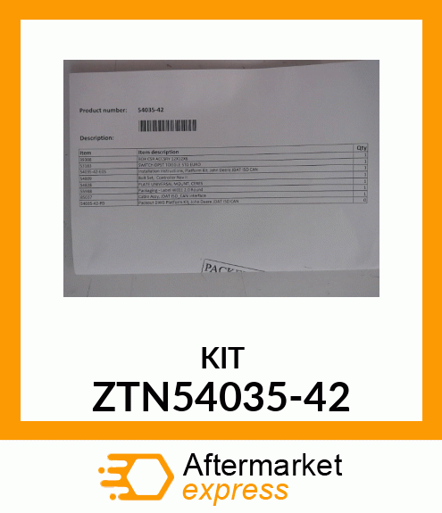 KIT ZTN54035-42