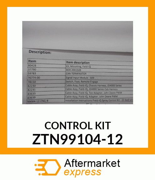 CONTROL KIT ZTN99104-12