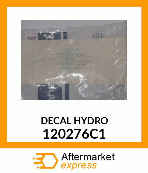 DECAL HYDRO 120276C1