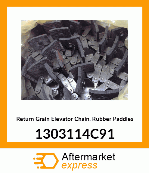 Return Grain Elevator Chain, Rubber Paddles 1303114C91