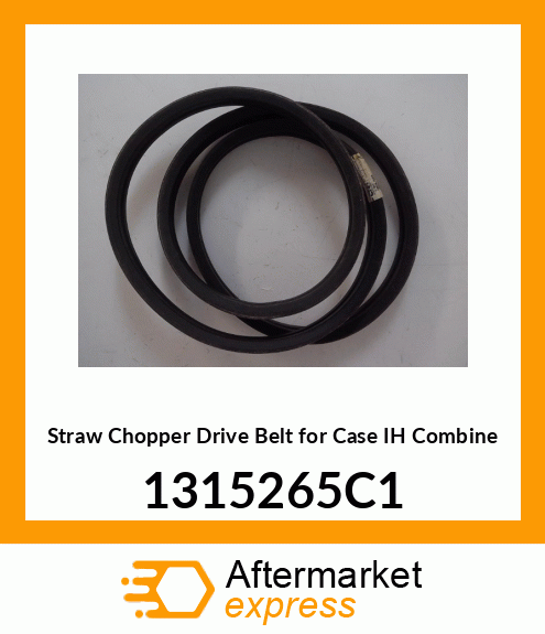 Spare part 1315265C1 + 1315265C1 Straw Chopper Drive Belt for IH Combine