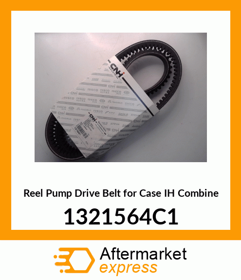 Spare part 1321564C1 + 1321564C1 Reel Pump Drive Belt for IH Combine