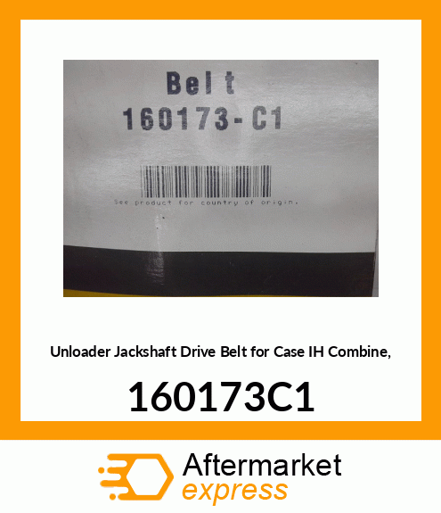 Unloader Jackshaft Drive Belt for IH Combine, 160173C1 160173C1