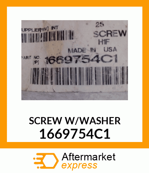 SCREW W/WASHER 1669754C1