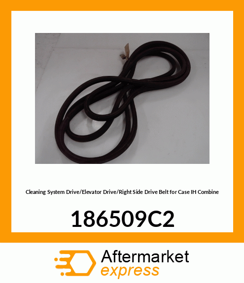 186509C2 Cleaning System Drive/Elevator Drive/Right Side Drive Belt for IH Combine 186509C2