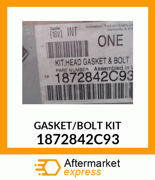 GASKET/BOLT KIT 1872842C93