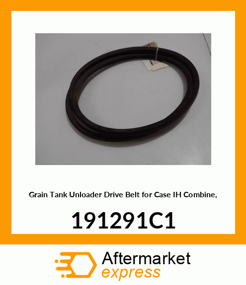 Grain Tank Unloader Drive Belt for IH Combine, 191291C1 191291C1