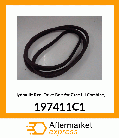 Hydraulic Reel Drive Belt for IH Combine, 197411C1 197411C1