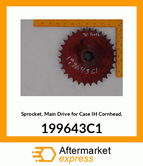 Sprocket, Main Drive for IH Cornhead, 199643C1 199643C1