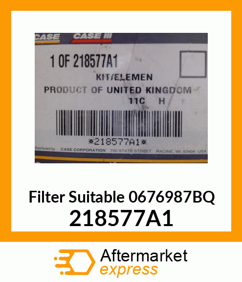 Filter Suitable 0676987BQ 218577A1