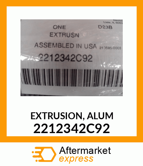 EXTRUSION, ALUM 2212342C92