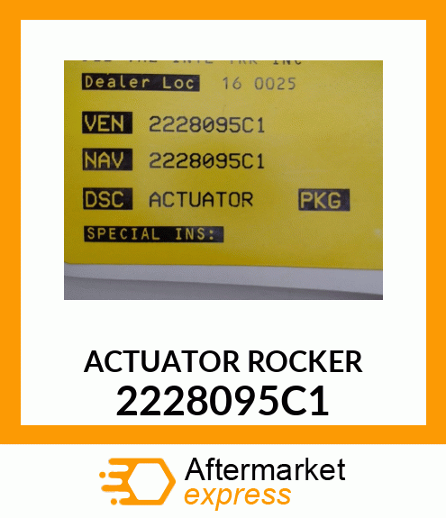 ACTUATOR ROCKER 2228095C1