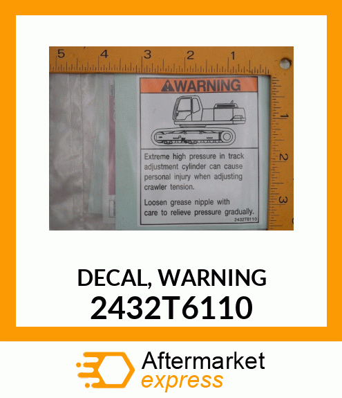 DECAL, WARNING 2432T6110