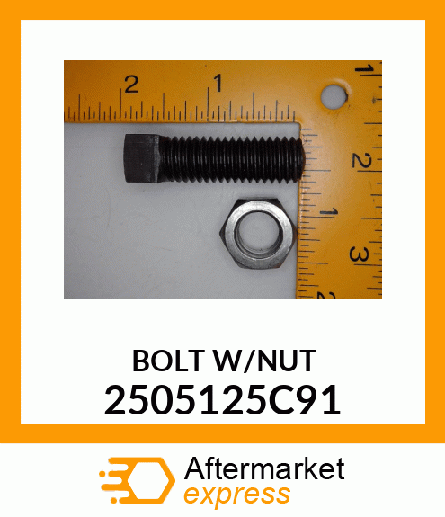 BOLT W/NUT 2505125C91