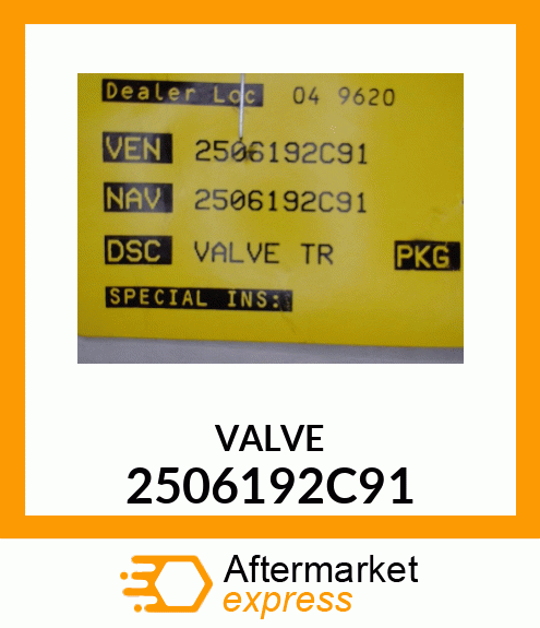 VALVE 2506192C91