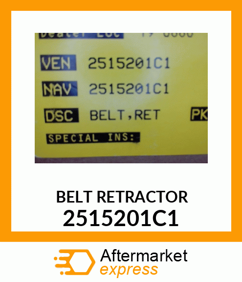 BELT RETRACTOR 2515201C1