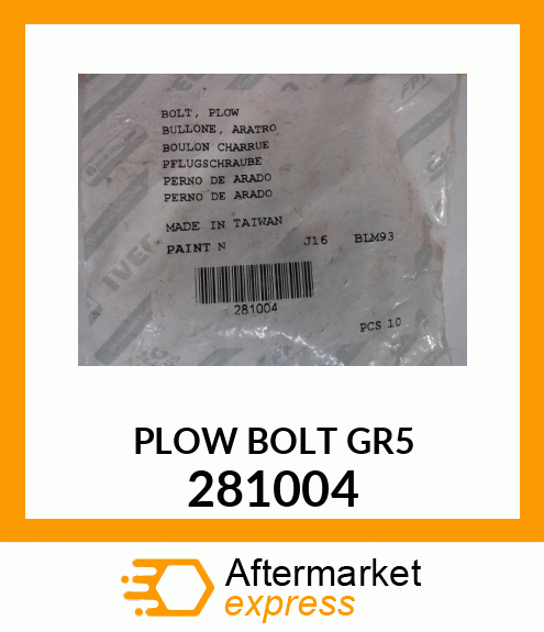 PLOW BOLT GR5 281004