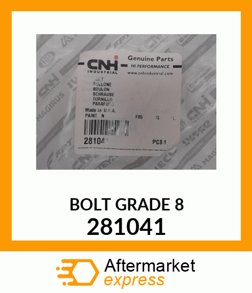 BOLT GRADE 8 281041