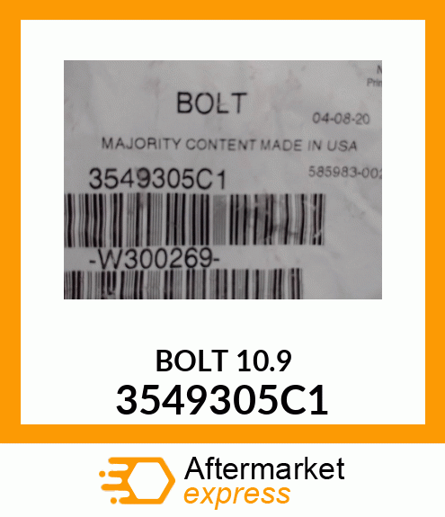 BOLT 10.9 3549305C1