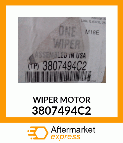 WIPER MOTOR 3807494C2