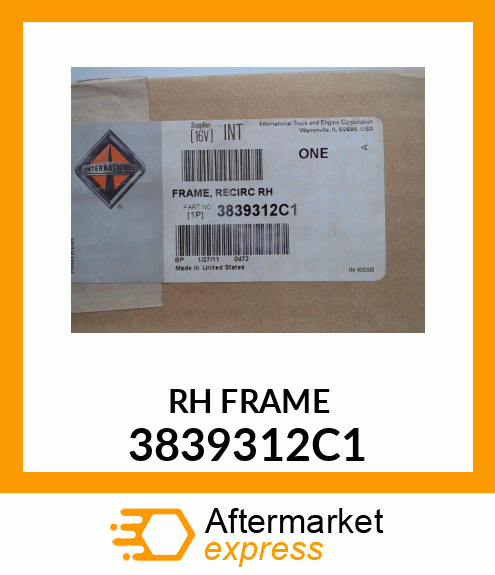 RH FRAME 3839312C1