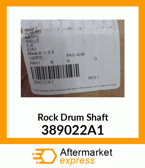 Rock Drum Shaft 389022A1