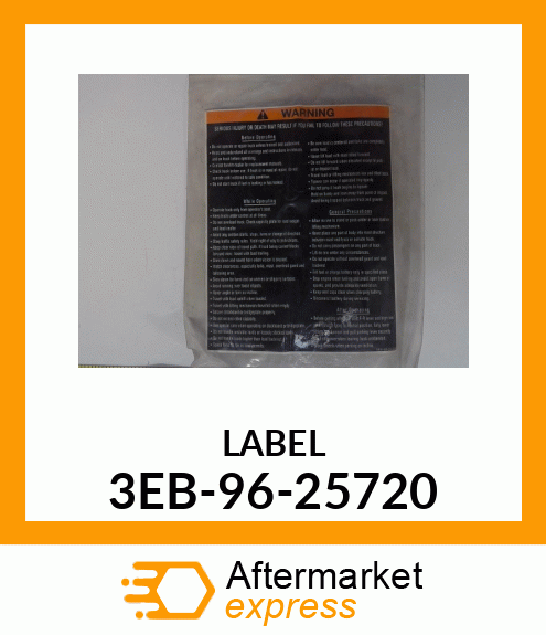 LABEL 3EB-96-25720