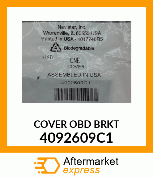 COVER OBD BRKT 4092609C1