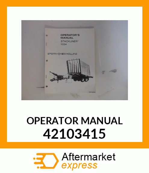 OPERATOR MANUAL 42103415