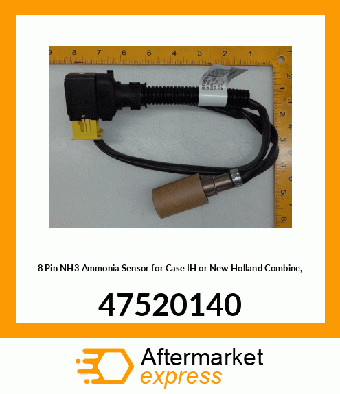 8 Pin NH3 Ammonia Sensor for IH or New Holland Combine, 47520140 47520140