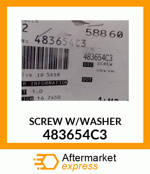 SCREW W/WASHER 483654C3