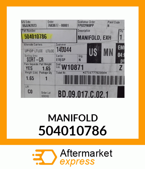 MANIFOLD 504010786