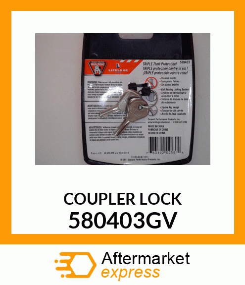 COUPLER LOCK 580403GV