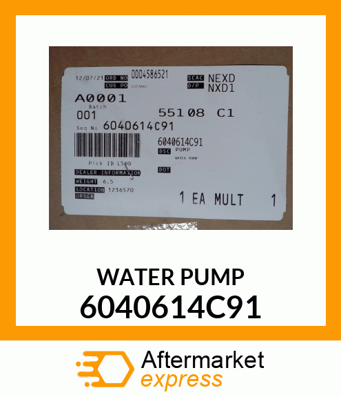 WATER PUMP 6040614C91