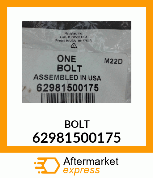 BOLT 62981500175