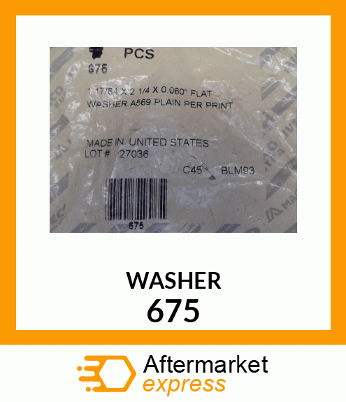 WASHER 675