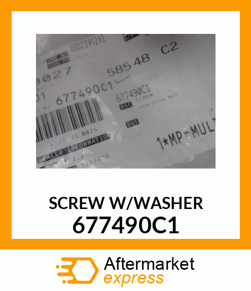 SCREW W/WASHER 677490C1