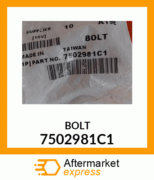 BOLT 7502981C1