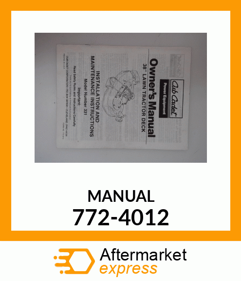 MANUAL 772-4012