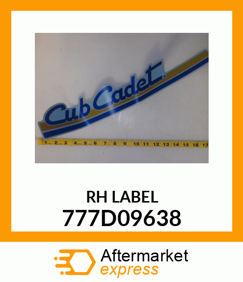 RH LABEL 777D09638