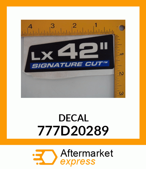 DECAL 777D20289