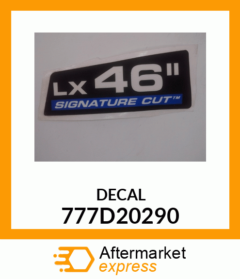 DECAL 777D20290