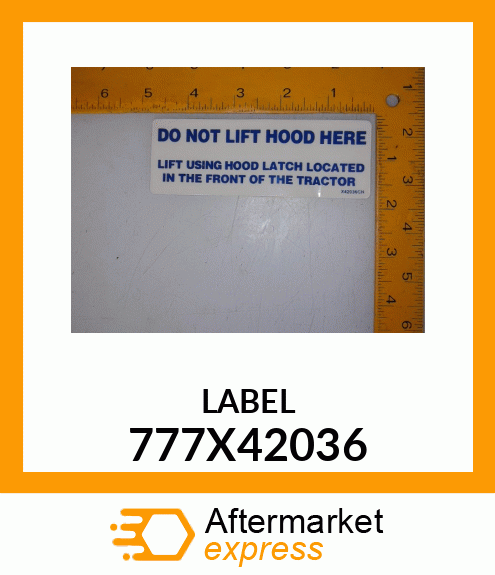 LABEL 777X42036