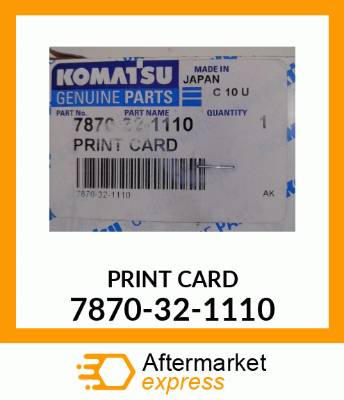 PRINT CARD 7870-32-1110